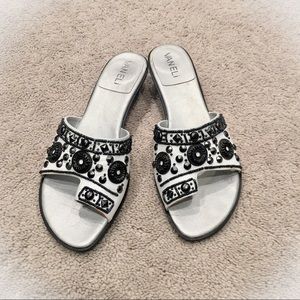 White & Black Sandals